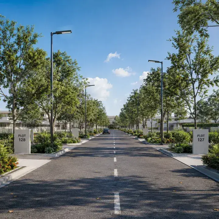 Prestige Gardenia Estate Phase 2 tree-lined internal avenue with landscaped streets